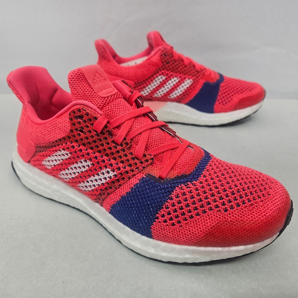 Adidas‎ UltraBoost ST Running Shoes B75867 Red White Blue Womens Size 7